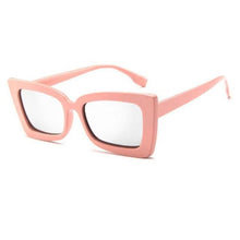 Load image into Gallery viewer, Retro Square Pointed Sunglasses Sunglasses Pink Silver