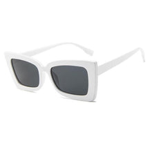 Load image into Gallery viewer, Retro Square Pointed Sunglasses Sunglasses White Black