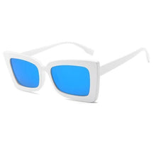 Load image into Gallery viewer, Retro Square Pointed Sunglasses Sunglasses White Blue