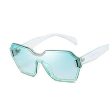 Load image into Gallery viewer, Rimless Oversized Square Frame Sunglasses Sunglasses c26 green green