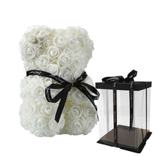 Load image into Gallery viewer, Rose Teddy Bear Home Accessories White with Box