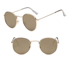 Load image into Gallery viewer, Round Mirror Sunglasses Sunglasses gold gold