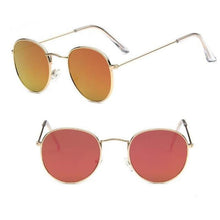 Load image into Gallery viewer, Round Mirror Sunglasses Sunglasses gold red