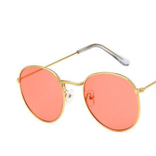 Load image into Gallery viewer, Round Mirror Sunglasses Sunglasses Gold Red1