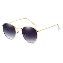 Load image into Gallery viewer, Round Mirror Sunglasses Sunglasses gold violet