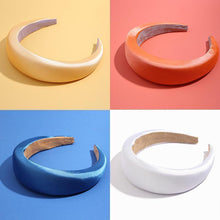 Load image into Gallery viewer, Silk Chunky Padded Headband Hair Accessories BK