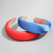 Load image into Gallery viewer, Silk Chunky Padded Headband Hair Accessories BK
