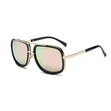 Load image into Gallery viewer, Square Lens Luxury Vintage Metal Big Frame Sunglasses Sunglasses Pink
