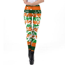 Load image into Gallery viewer, St Patrick's Day Design Leggings - Orange Leaf Irish Leggings S