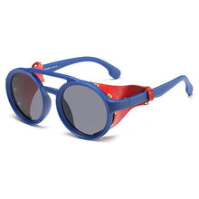 Load image into Gallery viewer, Steampunk Round Retro Shades Sunglasses Sunglasses C2 red blue