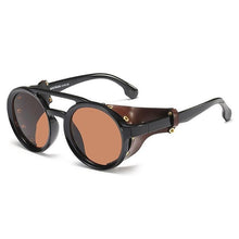 Load image into Gallery viewer, Steampunk Round Retro Shades Sunglasses Sunglasses C3 brown tea