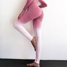 Load image into Gallery viewer, Strive Seamless Ombre Premium Leggings Leggings Pink Grey 01 / S