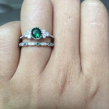 Load image into Gallery viewer, Sublime Queen Emerald May Birthstone Rings 5 / Y011 Green