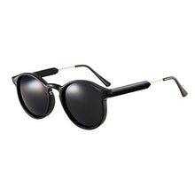 Load image into Gallery viewer, Thick Frame Round Vintage Shades Sunglasses Black