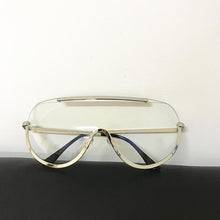 Load image into Gallery viewer, Trendy Shield Feminine Sunglasses Sunglasses c1 gold clear / Gold