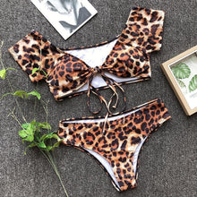 Load image into Gallery viewer, Ultra Sensual Leopard Print Bikini Swimsuits 2019 S
