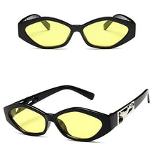 Load image into Gallery viewer, Vintage Cat Eye 3D Anti-UV Sunglasses Sunglasses Black Yellow