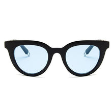 Load image into Gallery viewer, Vintage Framed Cat Eye Shades Sunglasses black blue