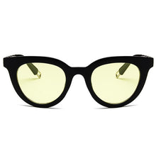 Load image into Gallery viewer, Vintage Framed Cat Eye Shades Sunglasses black yellow