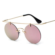 Load image into Gallery viewer, Vintage Punk Rectangular Bridge Rimless Lightweight Sunglasses Sunglasses Black Black