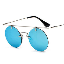 Load image into Gallery viewer, Vintage Punk Rectangular Bridge Rimless Lightweight Sunglasses Sunglasses Black Black