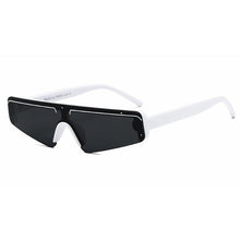 Load image into Gallery viewer, Vintage Rimless Cat Eye Sunglasses Sunglasses C1 black white