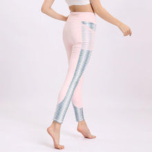 Load image into Gallery viewer, White Striped Mesh Pocket Leggings Leggings Deep Grey / S