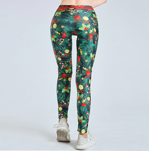 Christmas Leggings High Waist - Ornaments