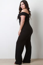 Load image into Gallery viewer, Off The Shoulder Sweetheart Neck Palazzo Jumpsuit
