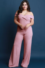 Load image into Gallery viewer, Off The Shoulder Sweetheart Neck Palazzo Jumpsuit

