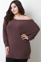 Load image into Gallery viewer, One Shoulder Dolman Sleeve Sweater Top
