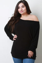 Load image into Gallery viewer, One Shoulder Dolman Sleeve Sweater Top
