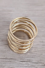 Load image into Gallery viewer, Hammered Wrapped Crossover Rings
