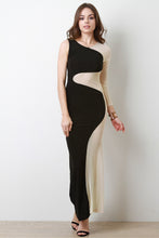 Load image into Gallery viewer, Semi-Sheer Mesh Single Sleeve Dress

