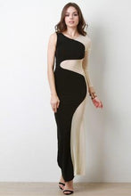 Load image into Gallery viewer, Semi-Sheer Mesh Single Sleeve Dress
