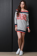 Load image into Gallery viewer, Queen Babe Varsity Sweater Dress
