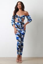 Load image into Gallery viewer, Camouflage Front Tie Tube Top, and Leggings Set&#39;s
