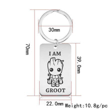 Load image into Gallery viewer, Baby Groot Stainless Steel Keychain Key Chains Style 1 / 70mm long
