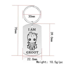 Load image into Gallery viewer, Baby Groot Stainless Steel Keychain Key Chains Style 1 / 70mm long
