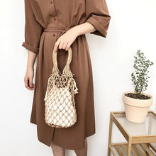 Load image into Gallery viewer, Basket Net Rattan Bag Rattan Bags beige big / with Lining
