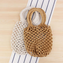 Load image into Gallery viewer, Basket Net Rattan Bag Rattan Bags beige big / with Lining
