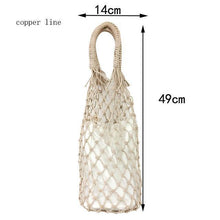 Load image into Gallery viewer, Basket Net Rattan Bag Rattan Bags beige big / with Lining
