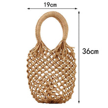 Load image into Gallery viewer, Basket Net Rattan Bag Rattan Bags beige big / with Lining
