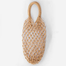 Load image into Gallery viewer, Basket Net Rattan Bag Rattan Bags brown big / with Lining
