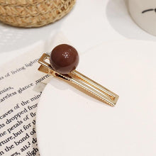 Load image into Gallery viewer, Candy Color Ball Hair Clip Barrettes HairClips coffee
