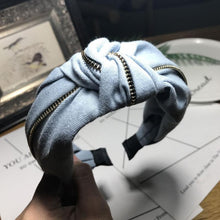 Load image into Gallery viewer, Denim Jeans Bow Knot Hairband Headbands 1
