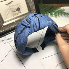 Load image into Gallery viewer, Denim Jeans Bow Knot Hairband Headbands 3
