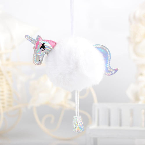loomrack 10 Unicorn Christmas Tree Ornaments - Pom Poms Christmas Accessories