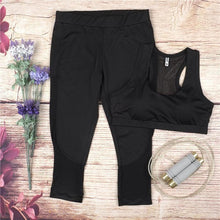 Load image into Gallery viewer, loomrack 2-Piece Mesh Yoga Capri Set Yoga Sets
