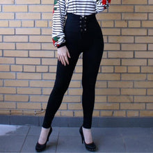 Load image into Gallery viewer, loomrack 80s High Waisted Front Tie Leggings Leggings
